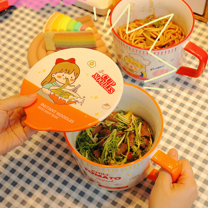 Dim Sum Basket - Cartoon Instant Nudel Ramen Schüssel mit