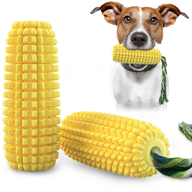Corn Dog Stick - Beliebte, langlebige Gummi-Corn-Dog-Spielzeuge mit Anti-Biss-Entlüftung und